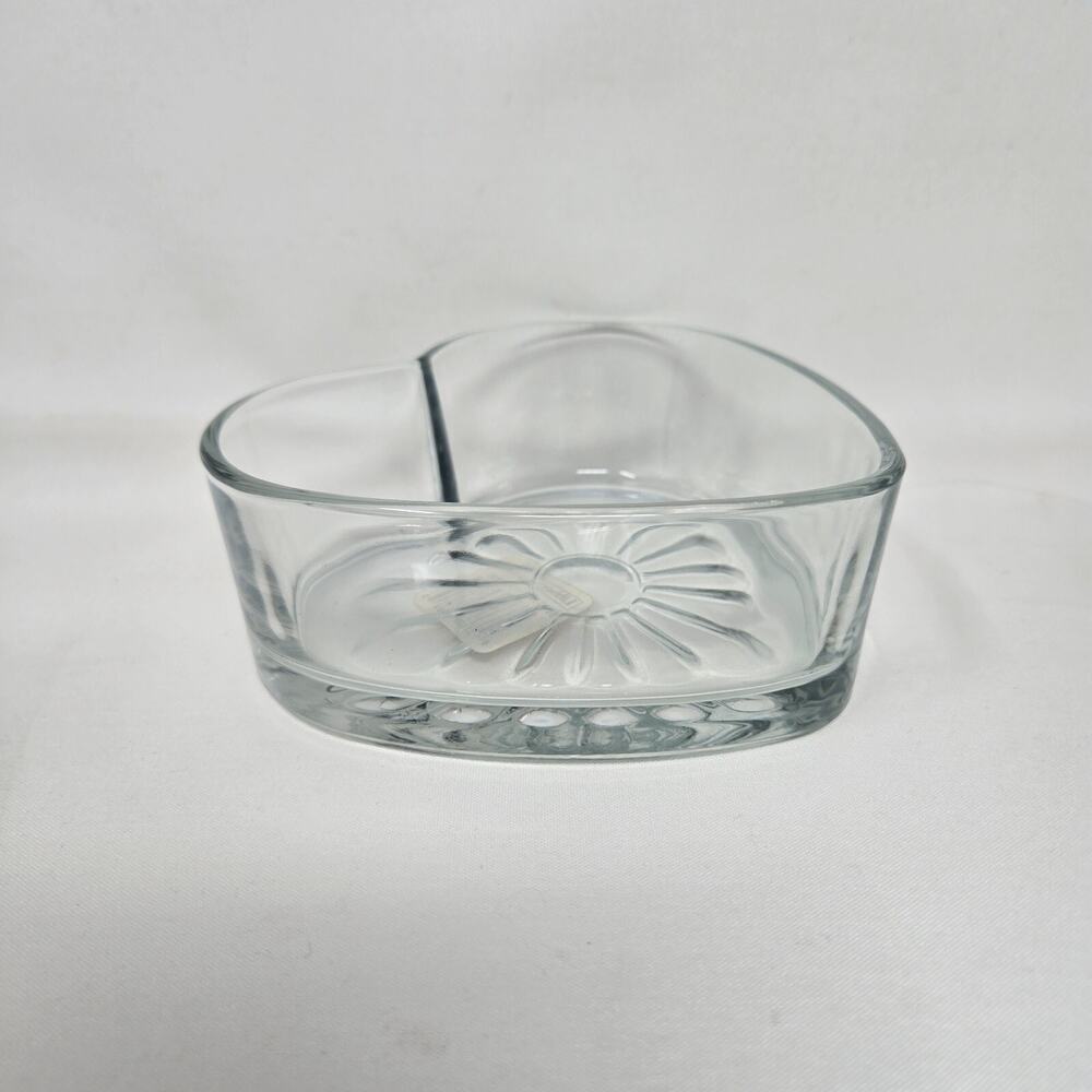 Libbey Clear Heart Shaped Glass Bowl Candy Dish Trinket Valentines 5072-7621 - Picture 8 of 12